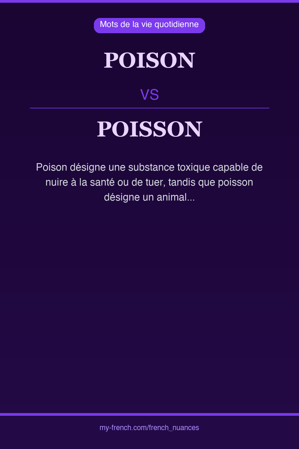 Nuance : poison vs poisson