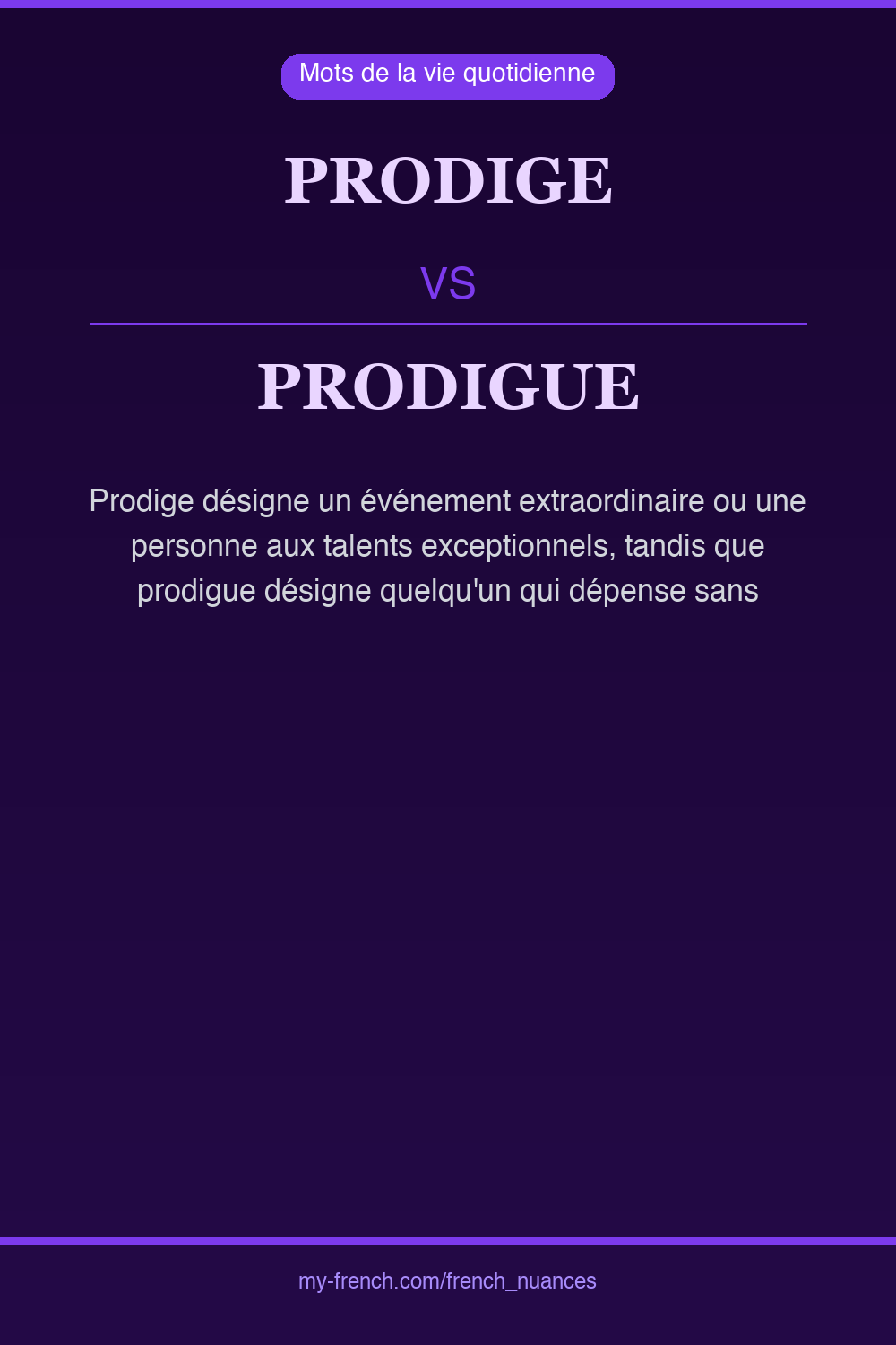Nuance : prodige vs prodigue