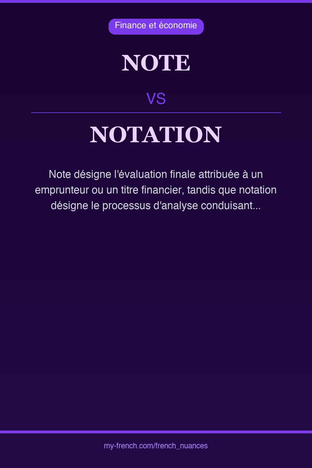 Nuance : note vs notation