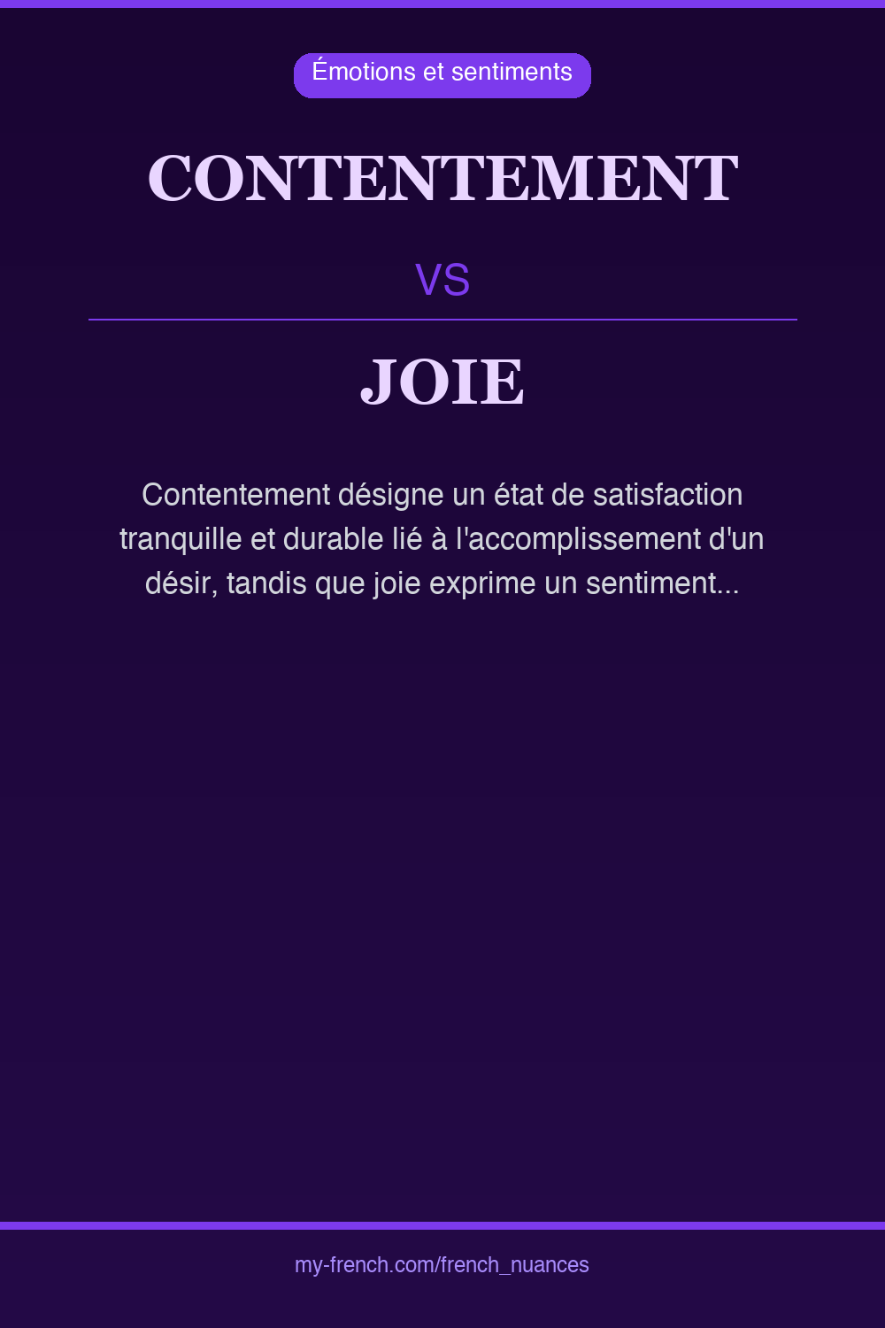 Nuance : contentement vs joie