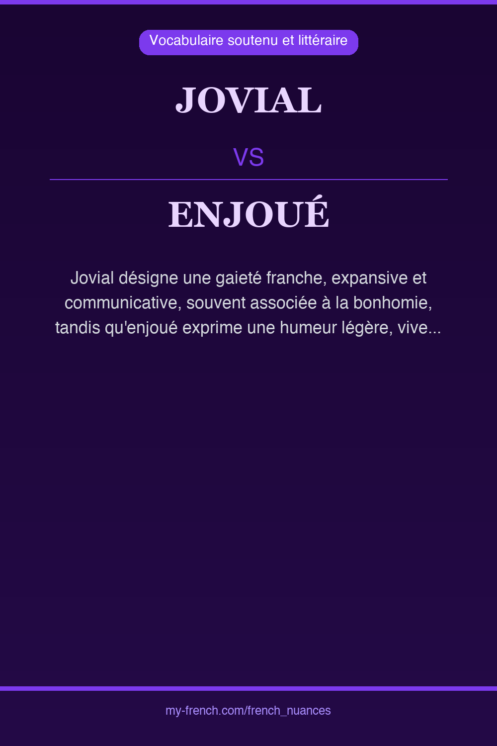 Nuance : jovial vs enjoué