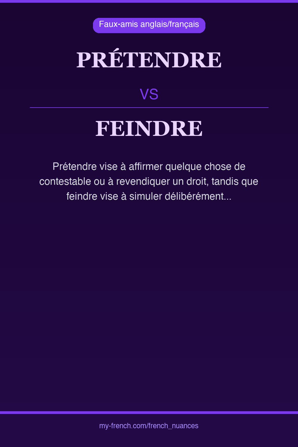 Nuance : prétendre vs feindre