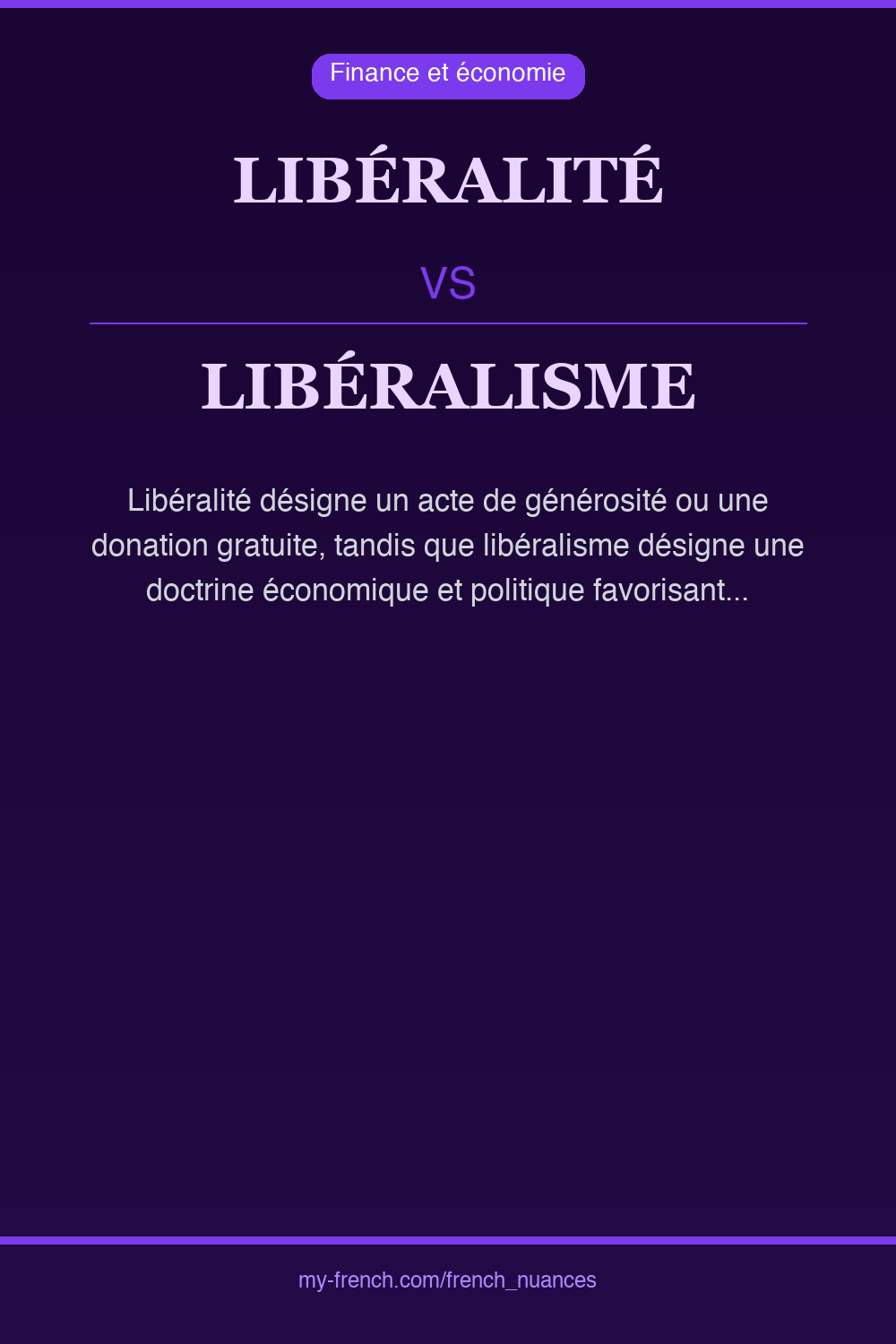 Nuance : libéralité vs libéralisme