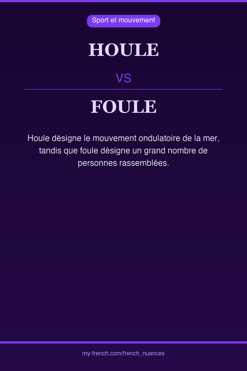 Nuance : houle vs foule