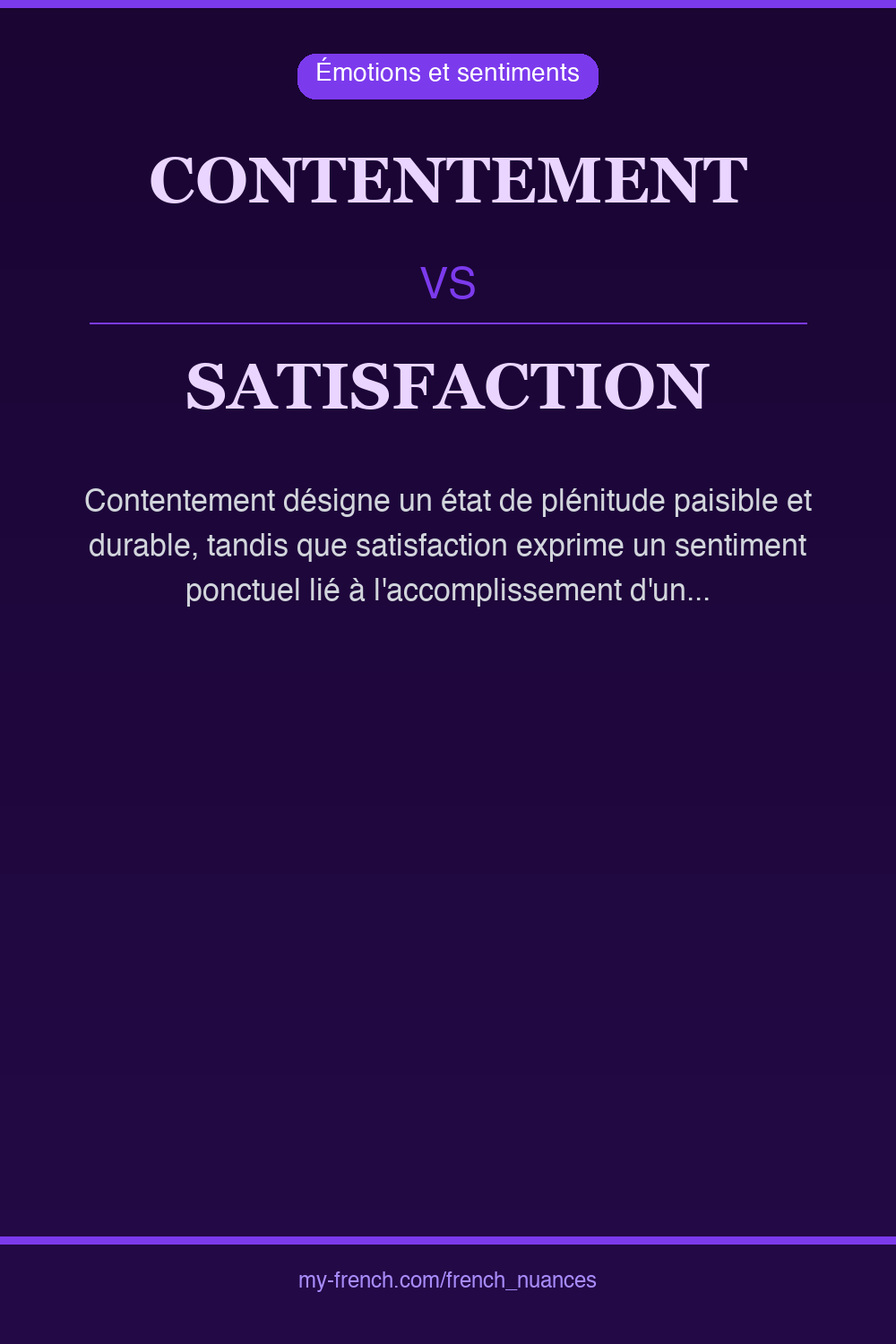 Nuance : contentement vs satisfaction