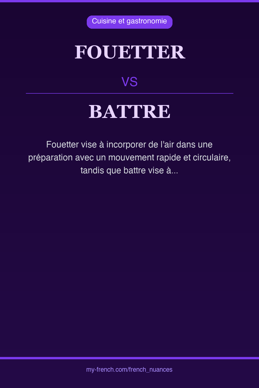 Nuance : fouetter vs battre