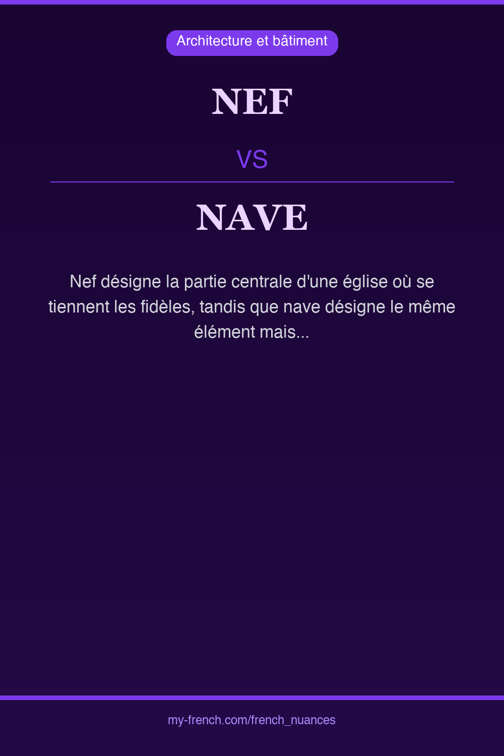 Nuance : nef vs nave