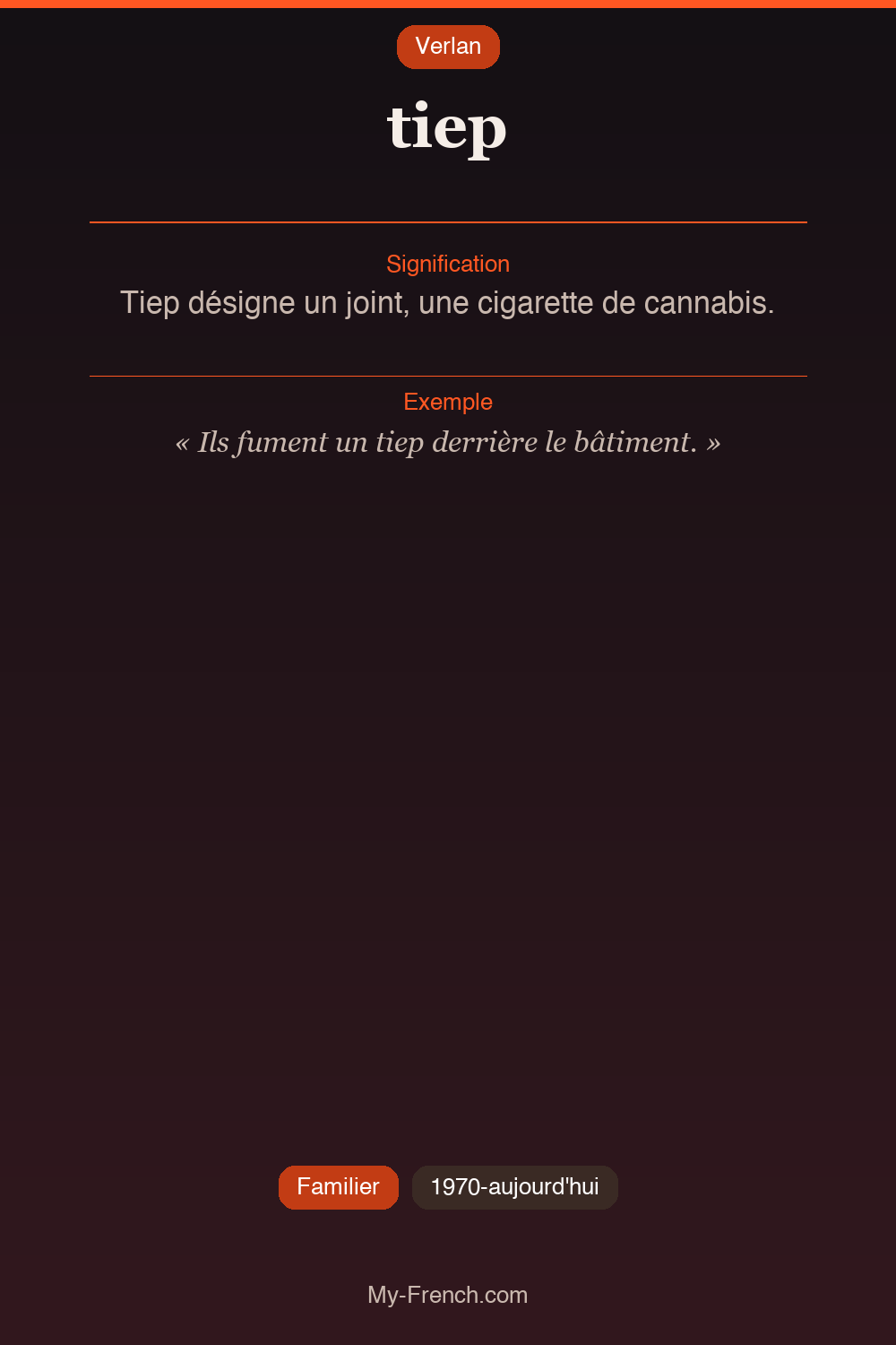 Argot français : tiep