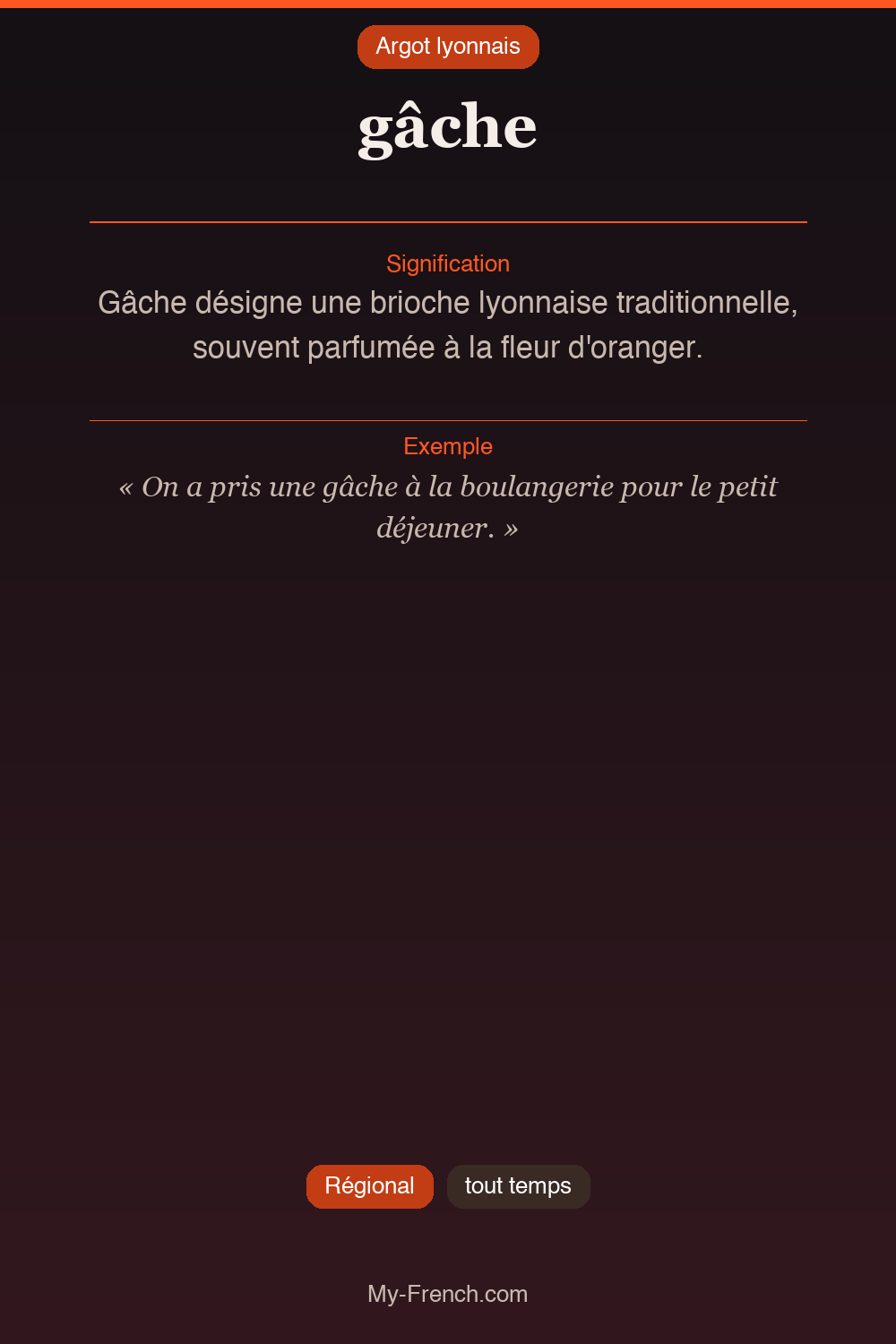 Argot français : gâche