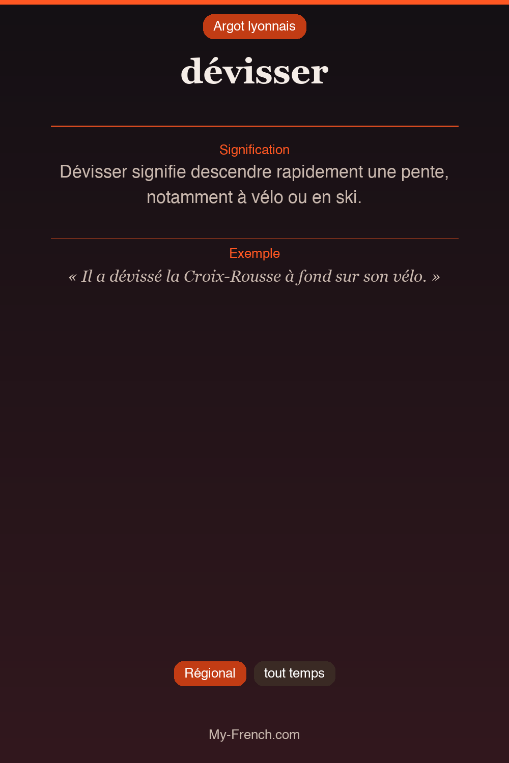 Argot français : dévisser