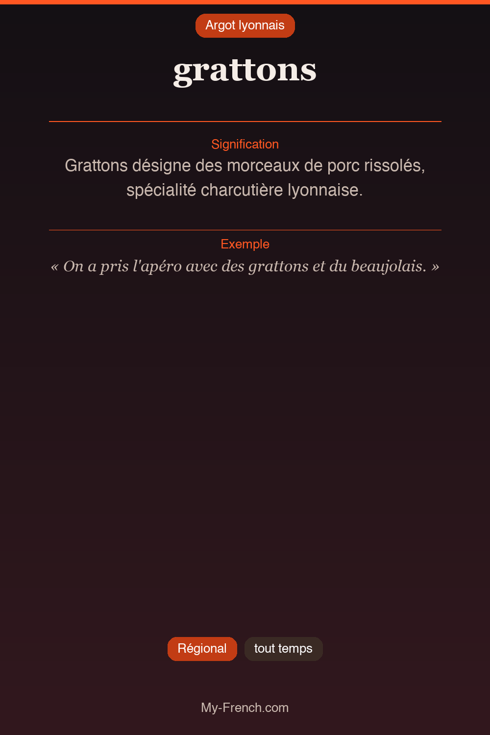 Argot français : grattons
