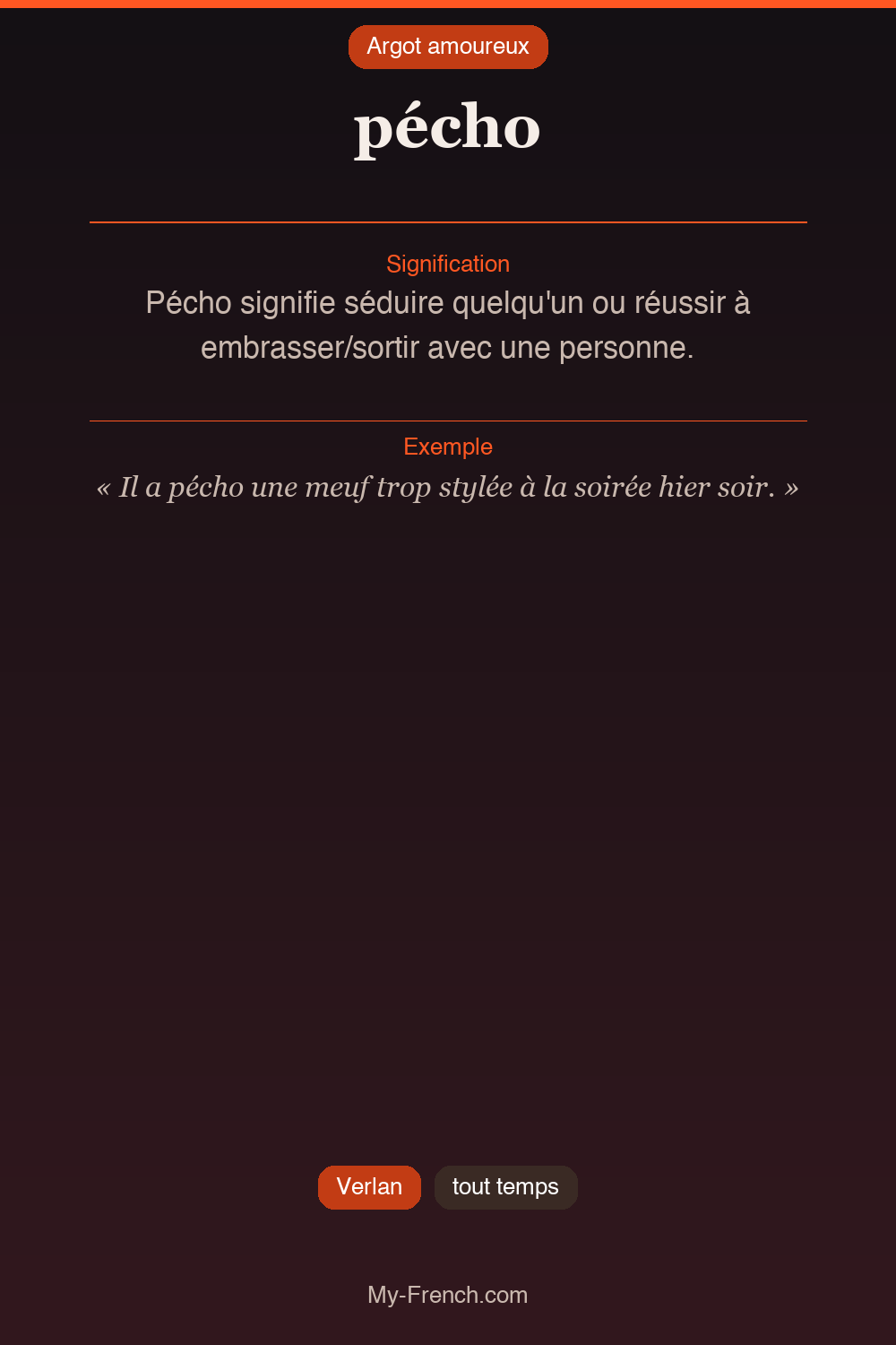 Argot français : pécho