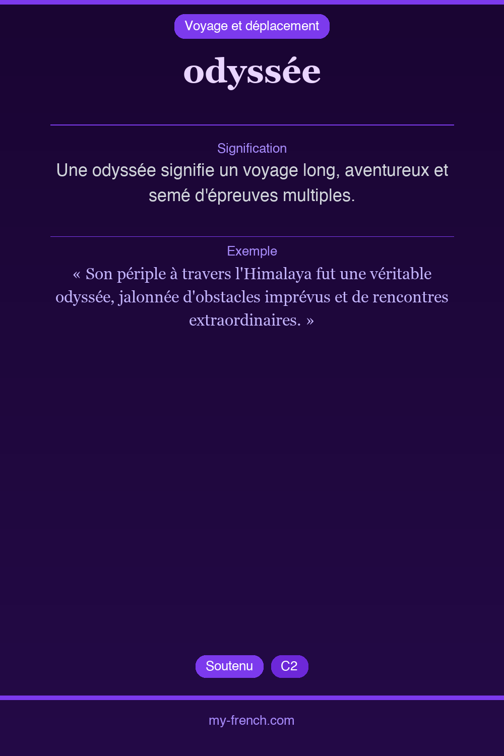 Expression idiomatique : odyssée