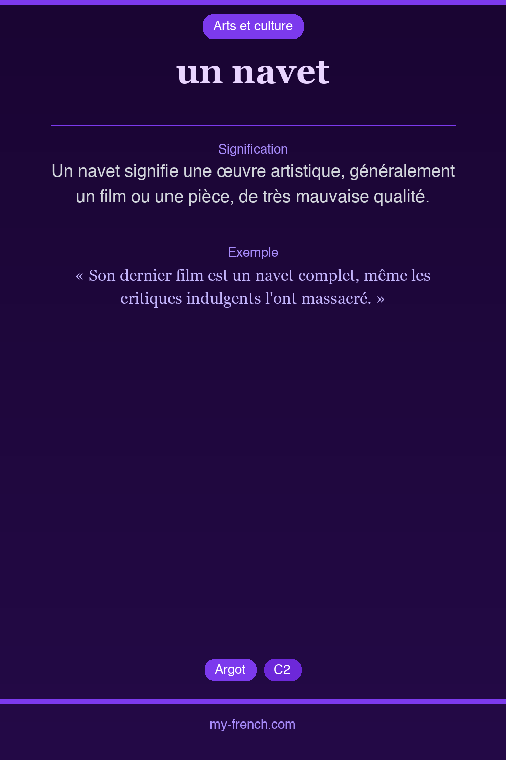 Expression idiomatique : un navet
