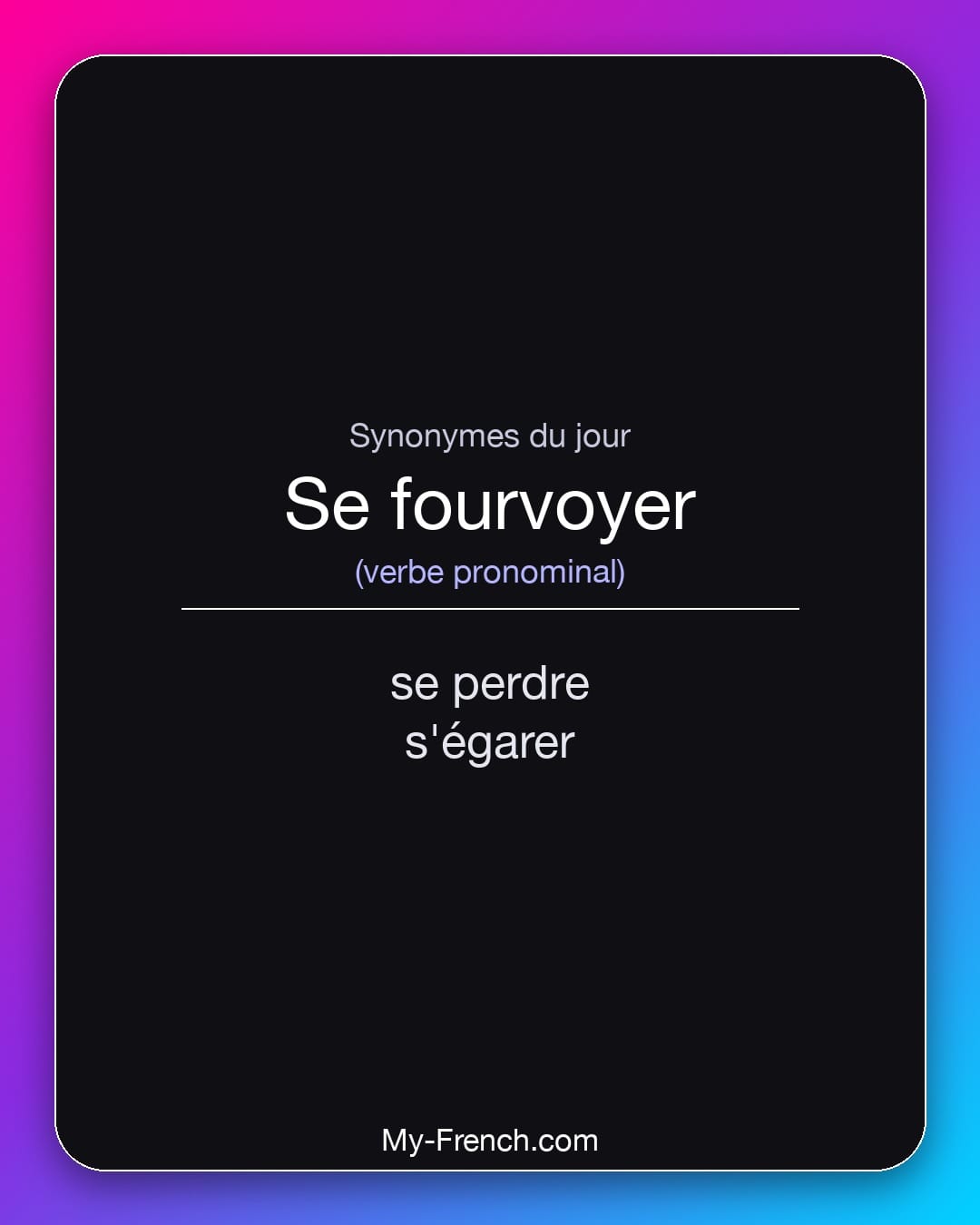 Synonymes de se fourvoyer : se perdre, s'égarer