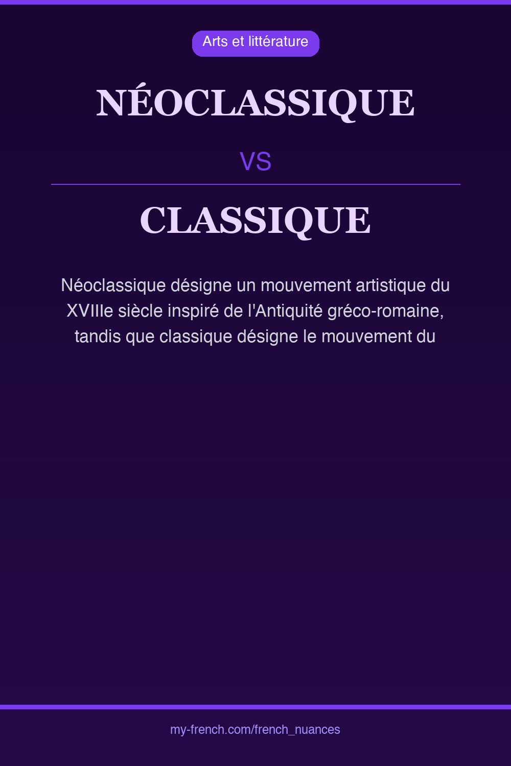 Nuance : néoclassique vs classique