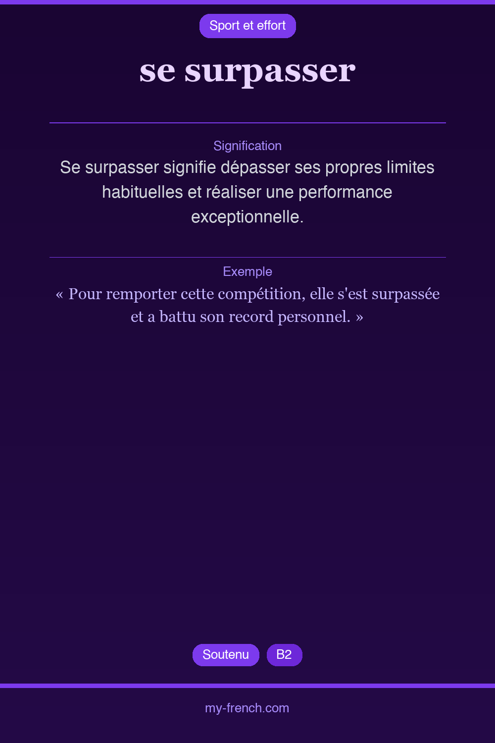 se surpasser : que veut dire cette expression ?