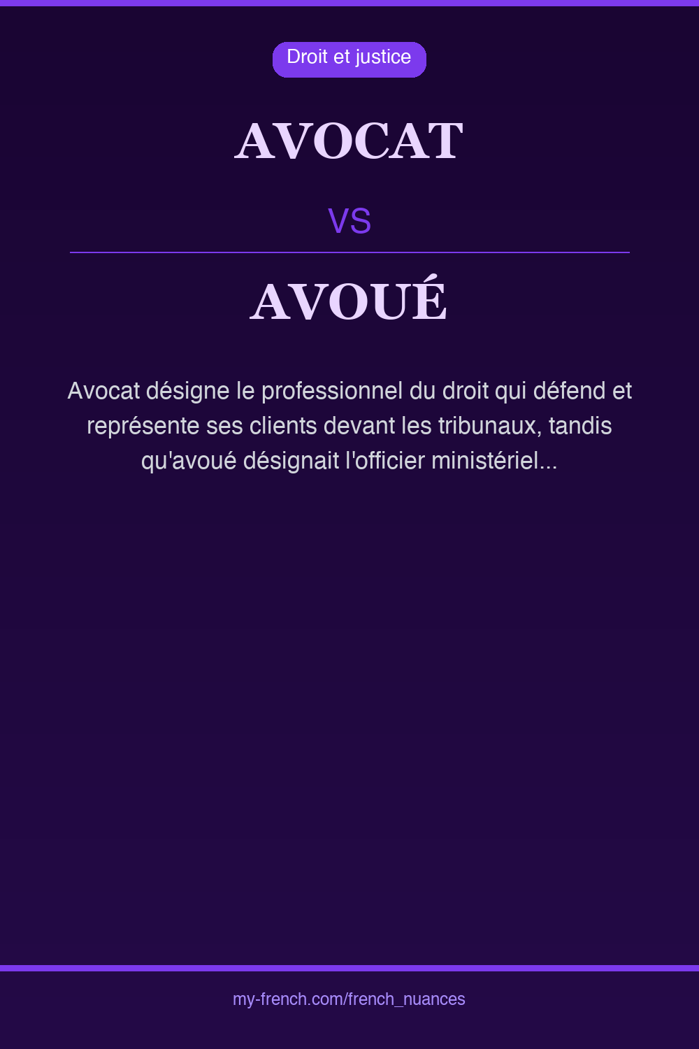 Nuance : avocat vs avoué