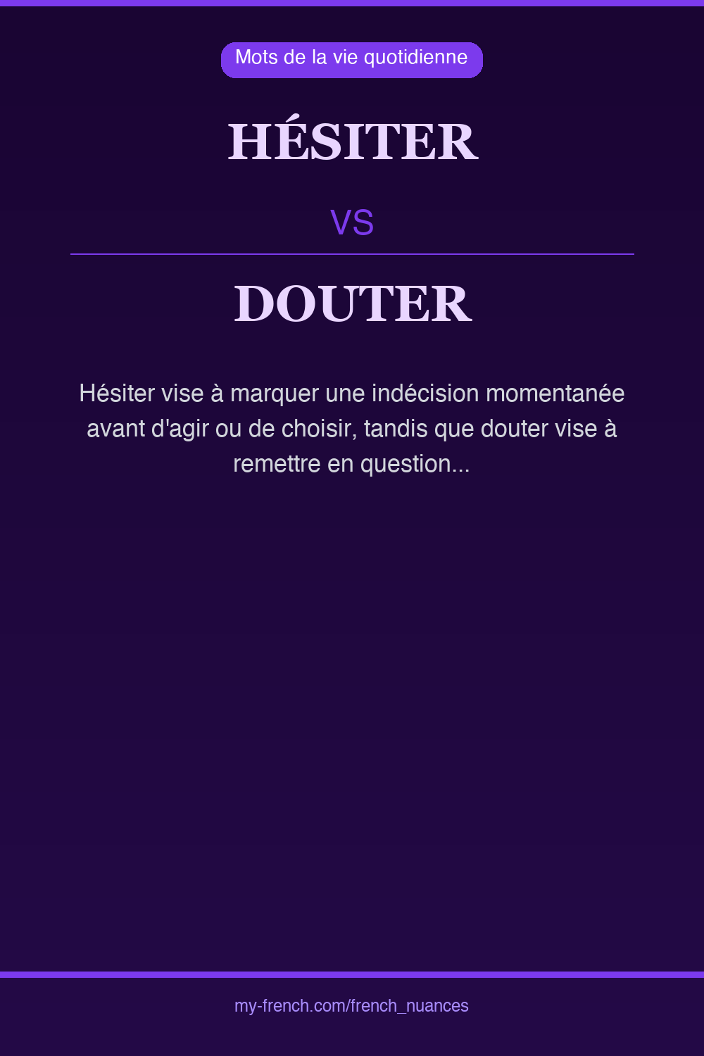 Nuance : hésiter vs douter