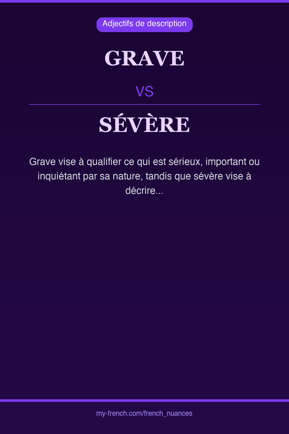 grave vs sévère : quelle nuance ?