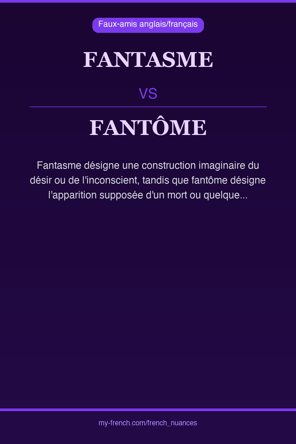 fantasme vs fantôme : quelle nuance ?
