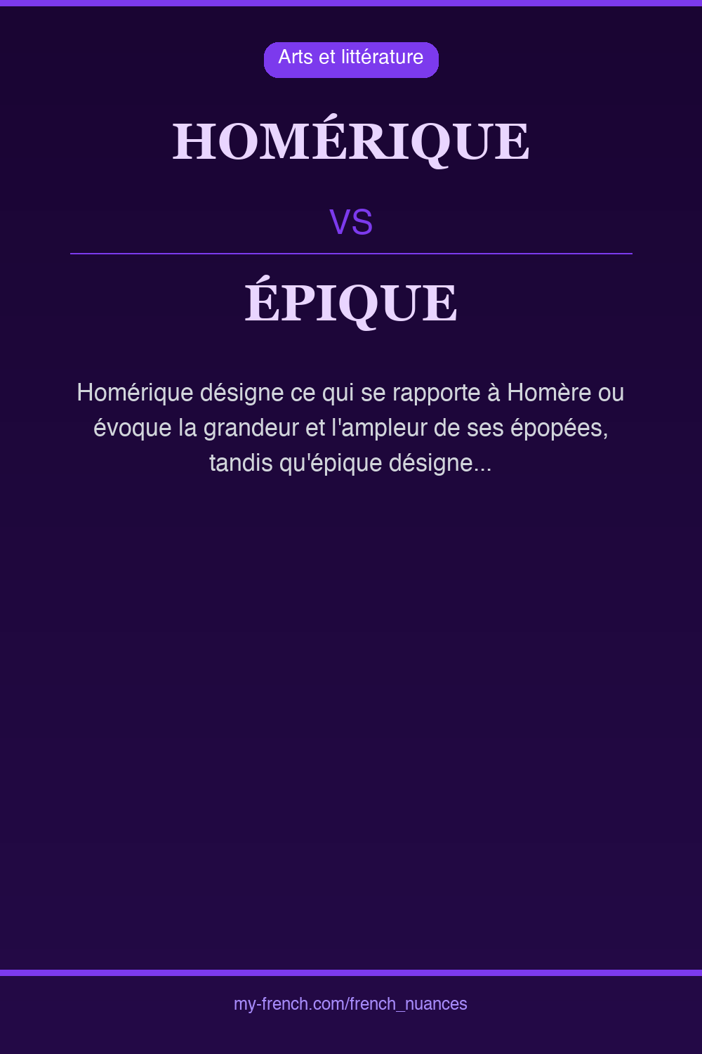 homérique vs épique : quelle nuance ?