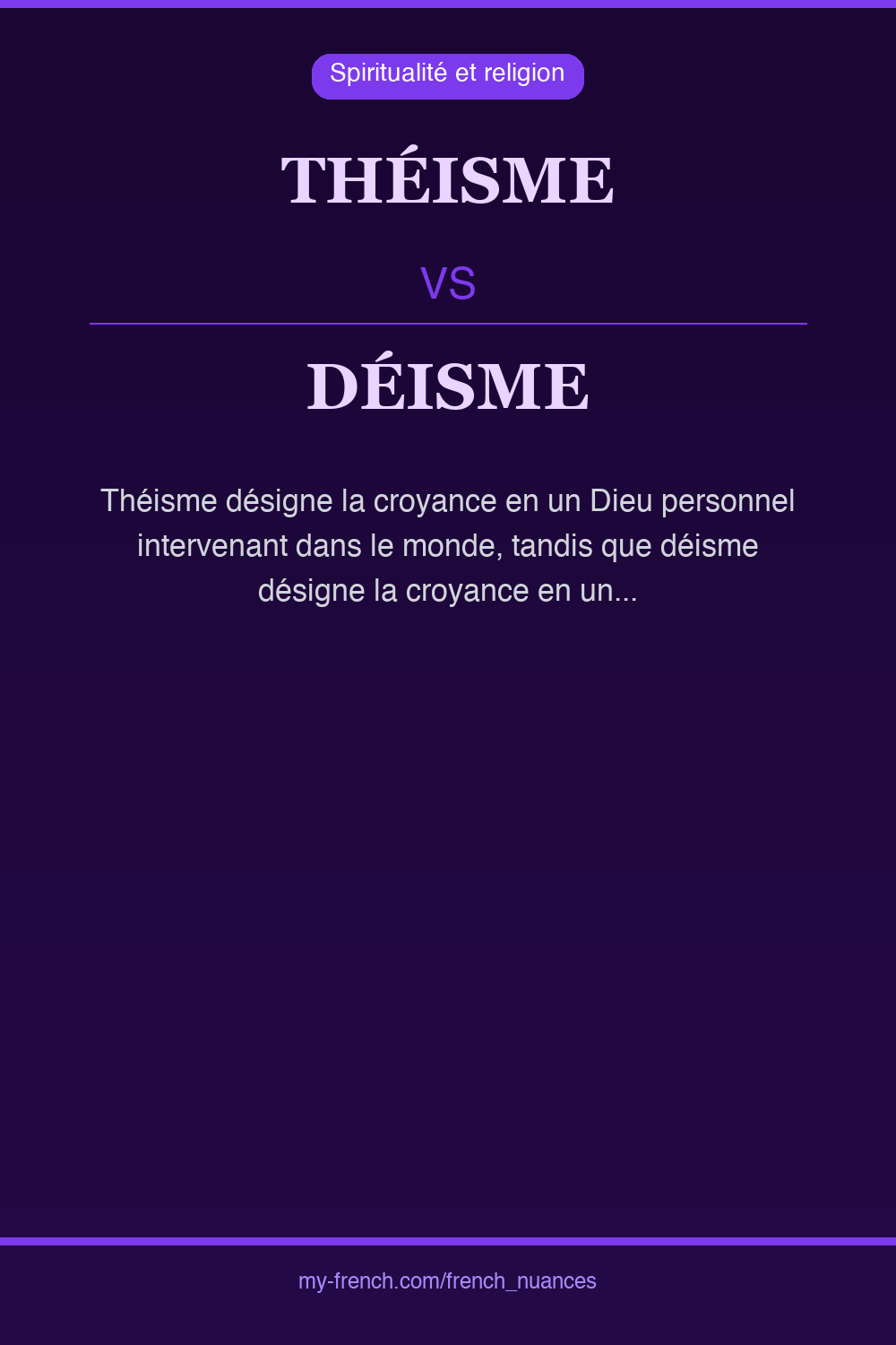 théisme vs déisme : quelle nuance ?