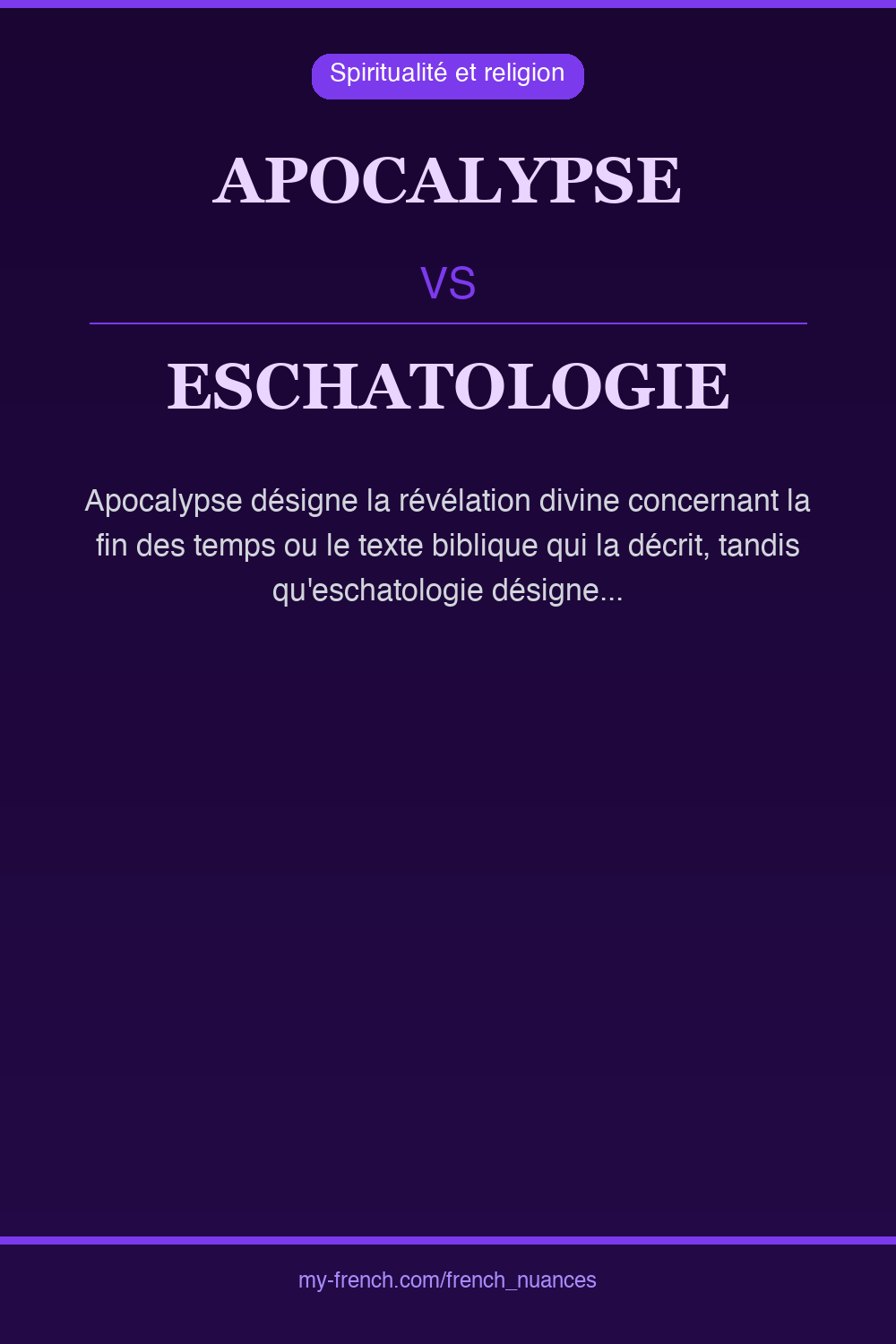 apocalypse vs eschatologie : quelle nuance ?