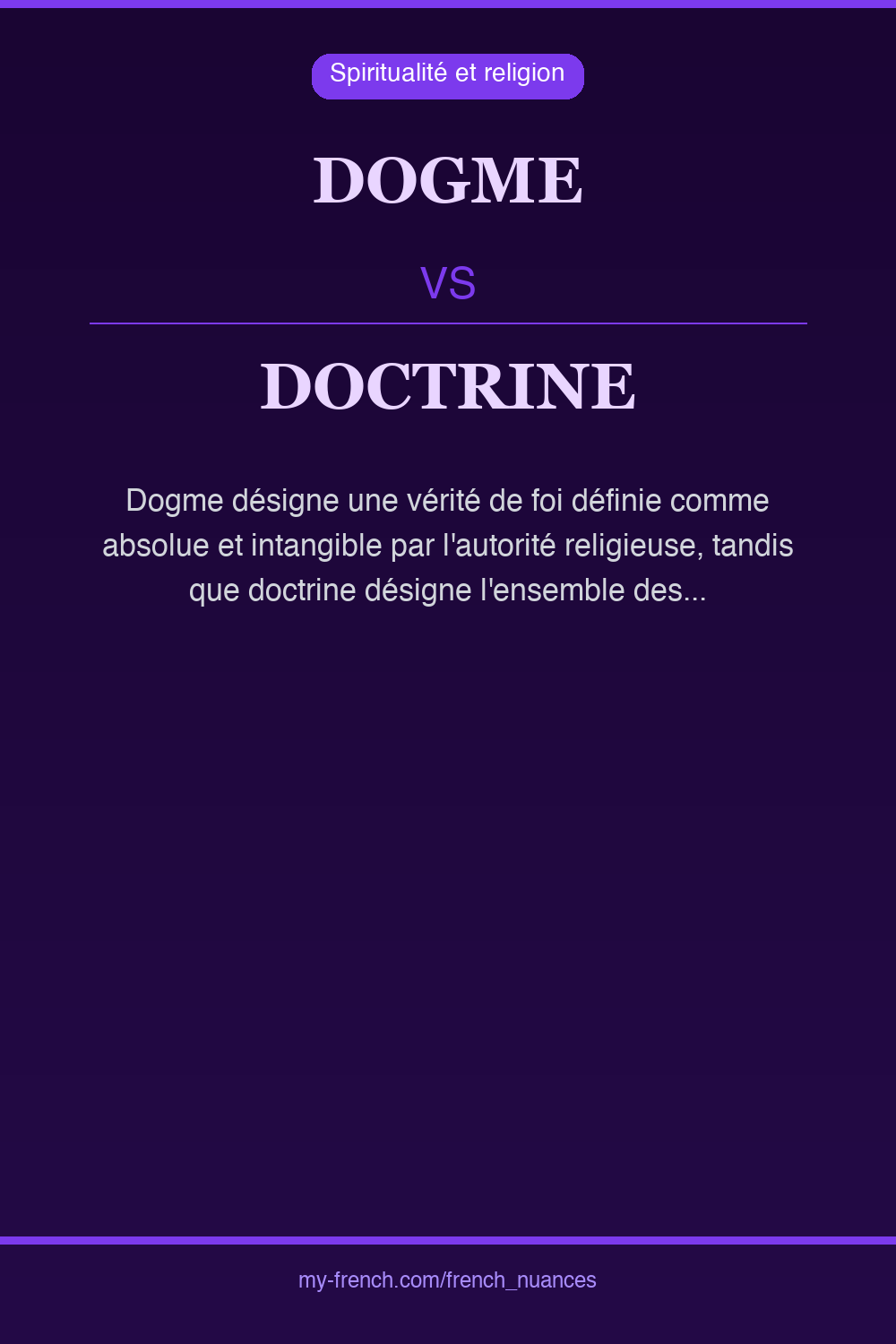 dogme vs doctrine : quelle nuance ?