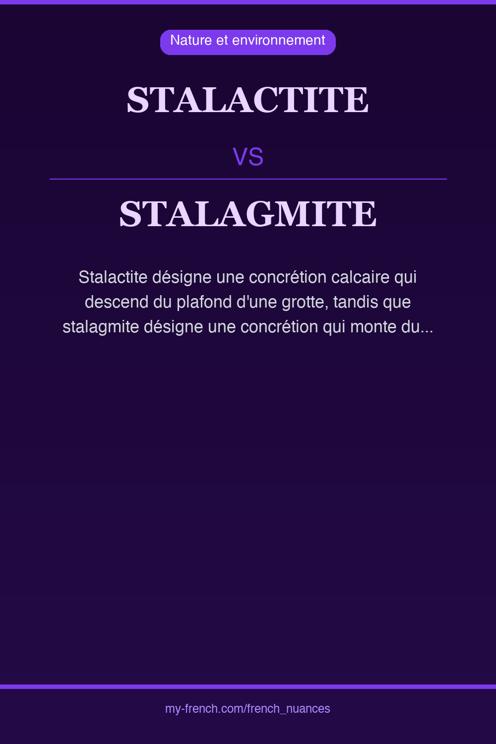 stalactite vs stalagmite : quelle nuance ?