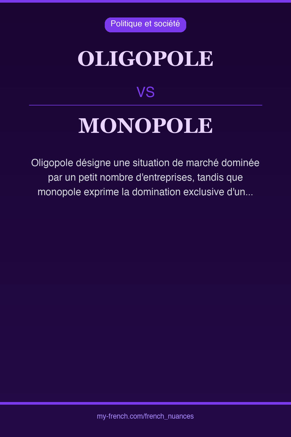 oligopole vs monopole : quelle nuance ?