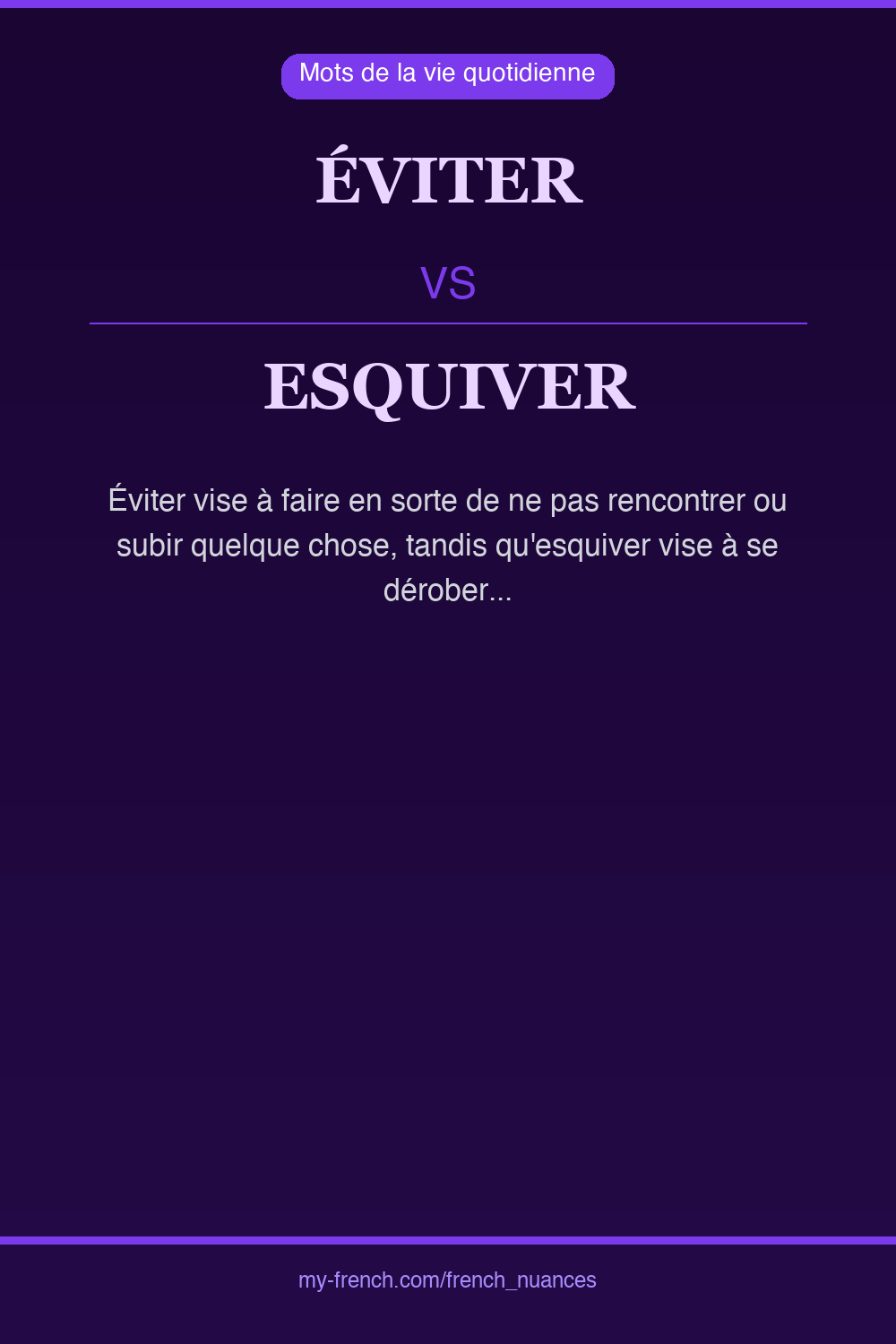éviter vs esquiver : quelle nuance ?