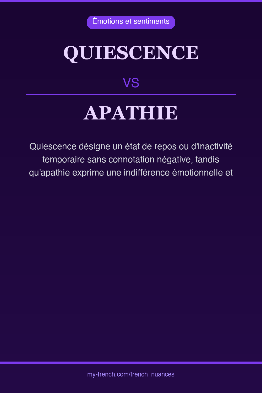 quiescence vs apathie : quelle nuance ?