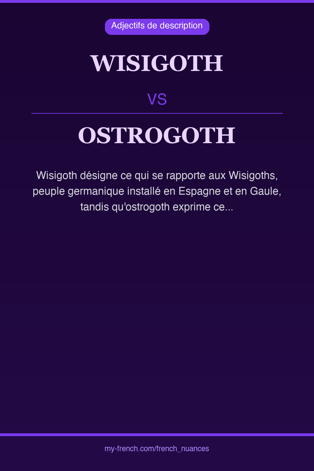 wisigoth vs ostrogoth : quelle nuance ?