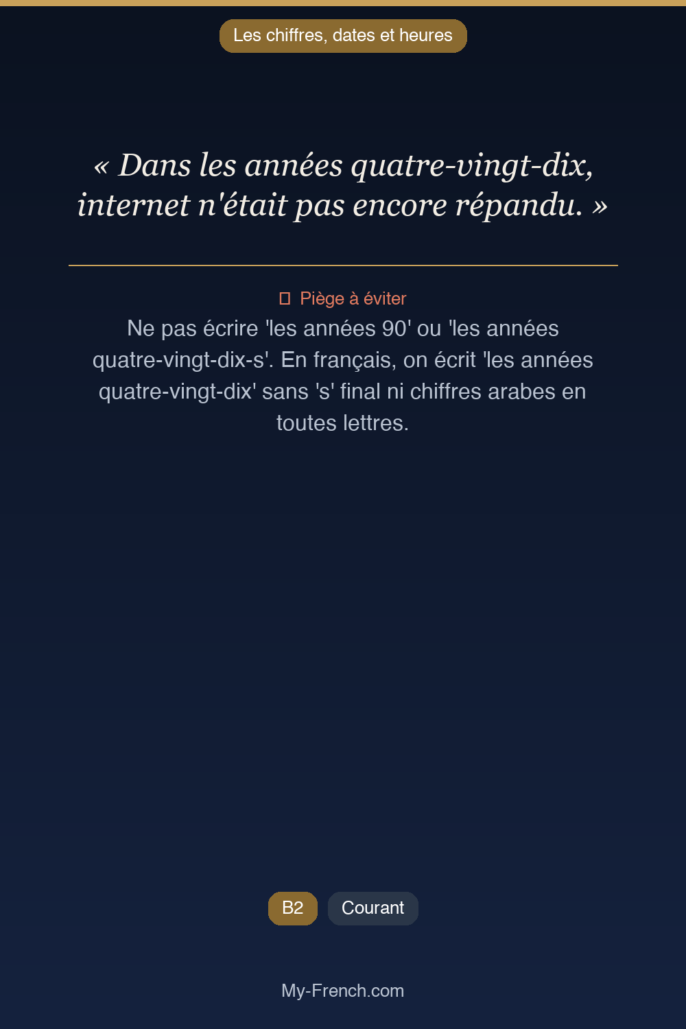 Français des affaires : « Dans les années quatre-vingt-dix, internet n'était pas encore répandu. »