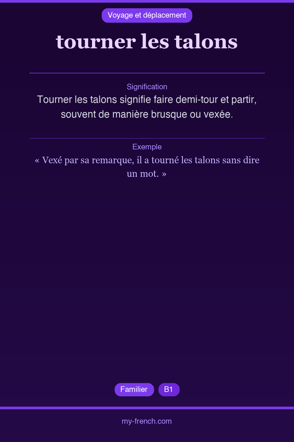 tourner les talons : que veut dire cette expression ?