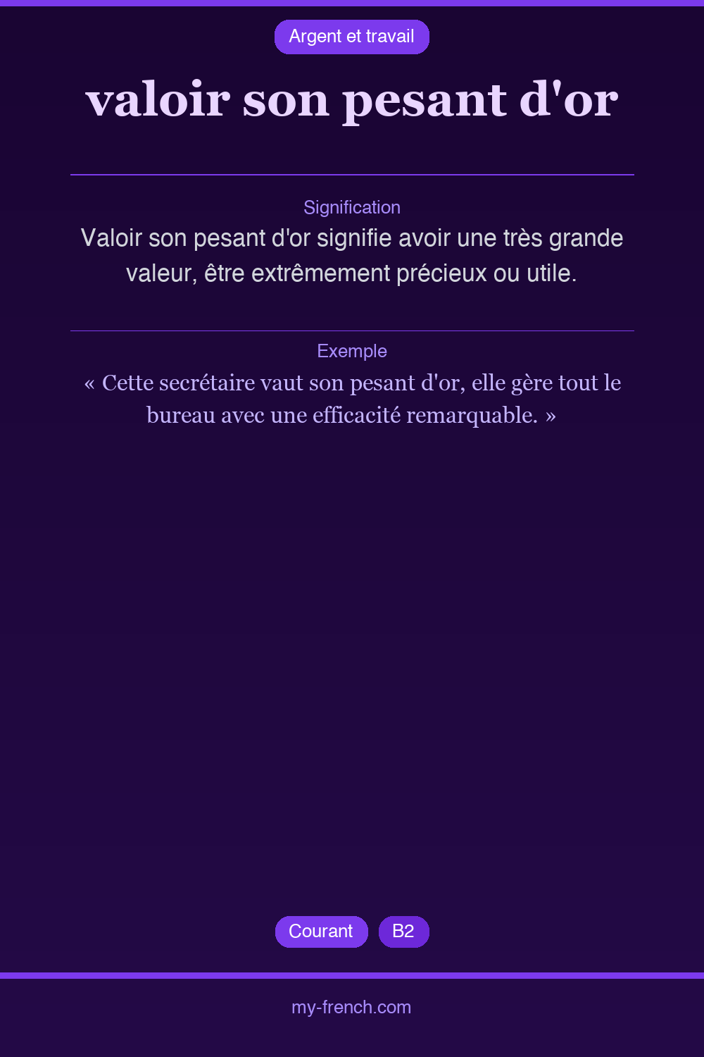 valoir son pesant d'or : que veut dire cette expression ?