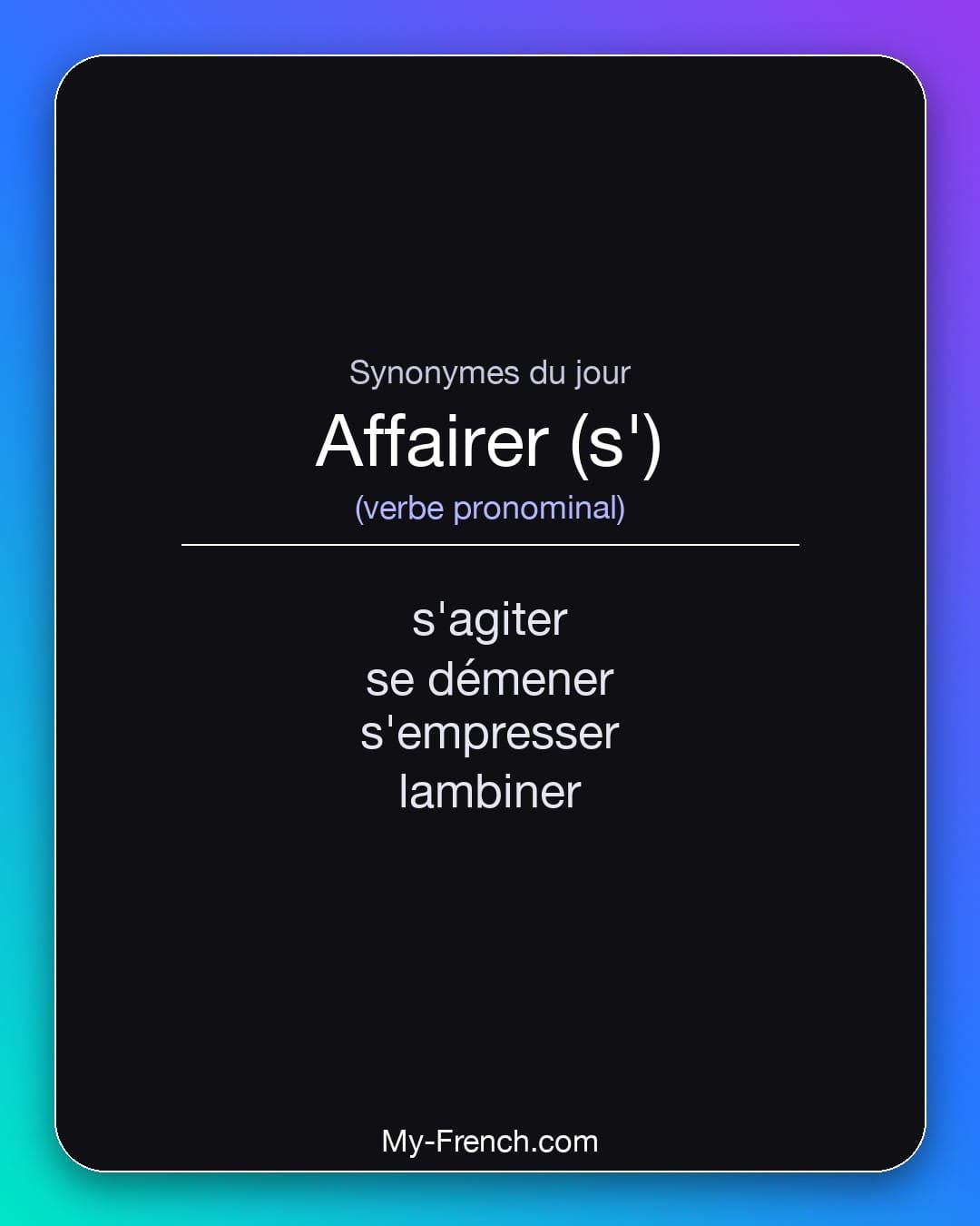 Synonymes de « affairer (s') »