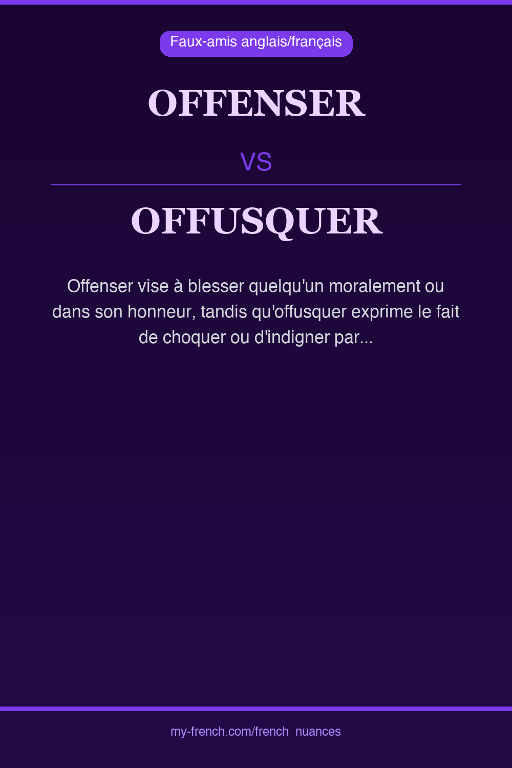 offenser vs offusquer : quelle nuance ?