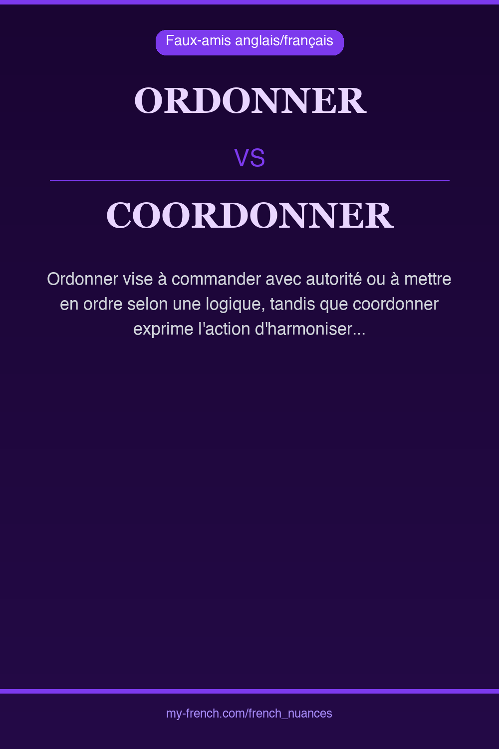 ordonner vs coordonner : quelle nuance ?