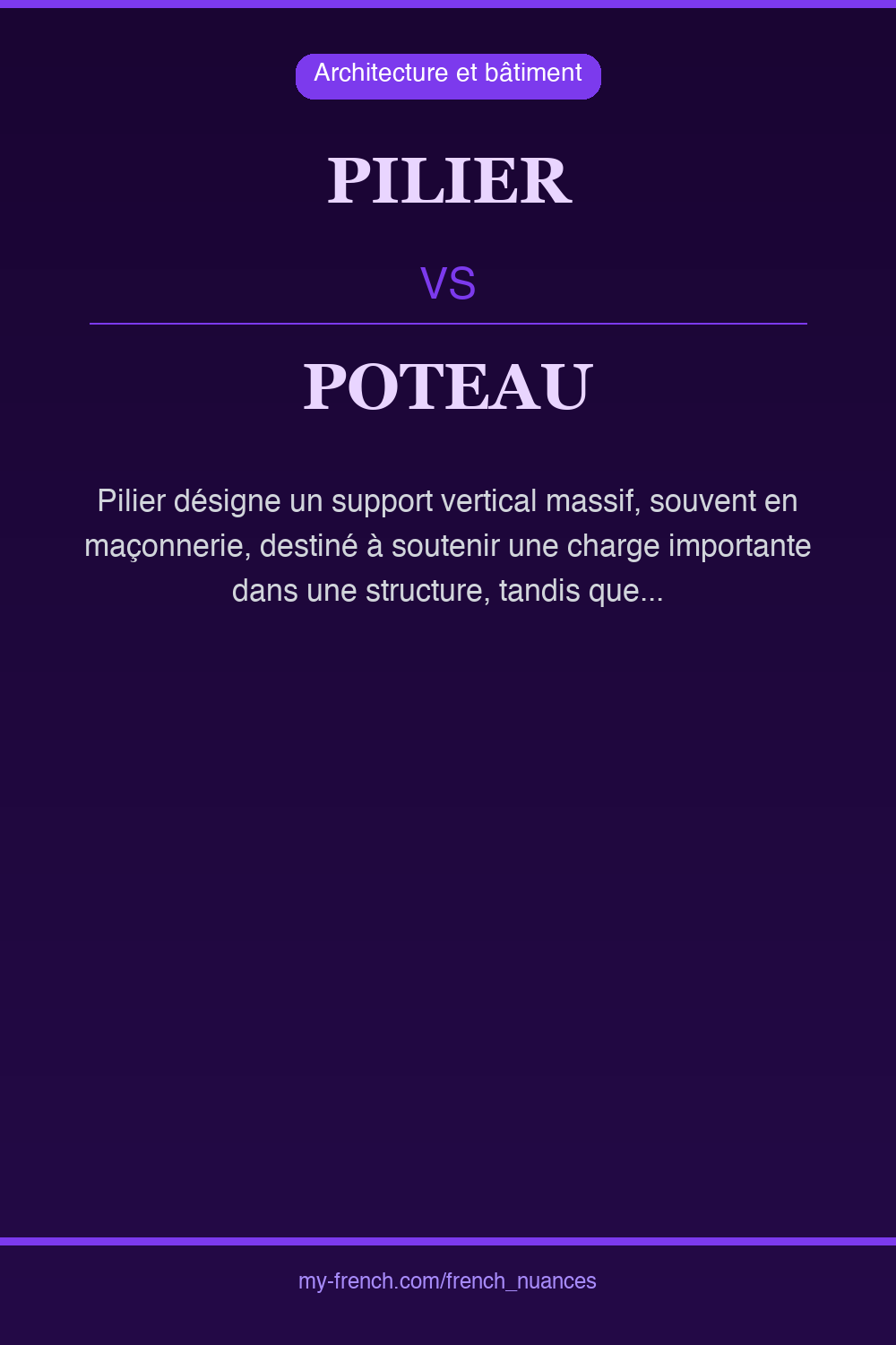 pilier vs poteau : quelle nuance ?