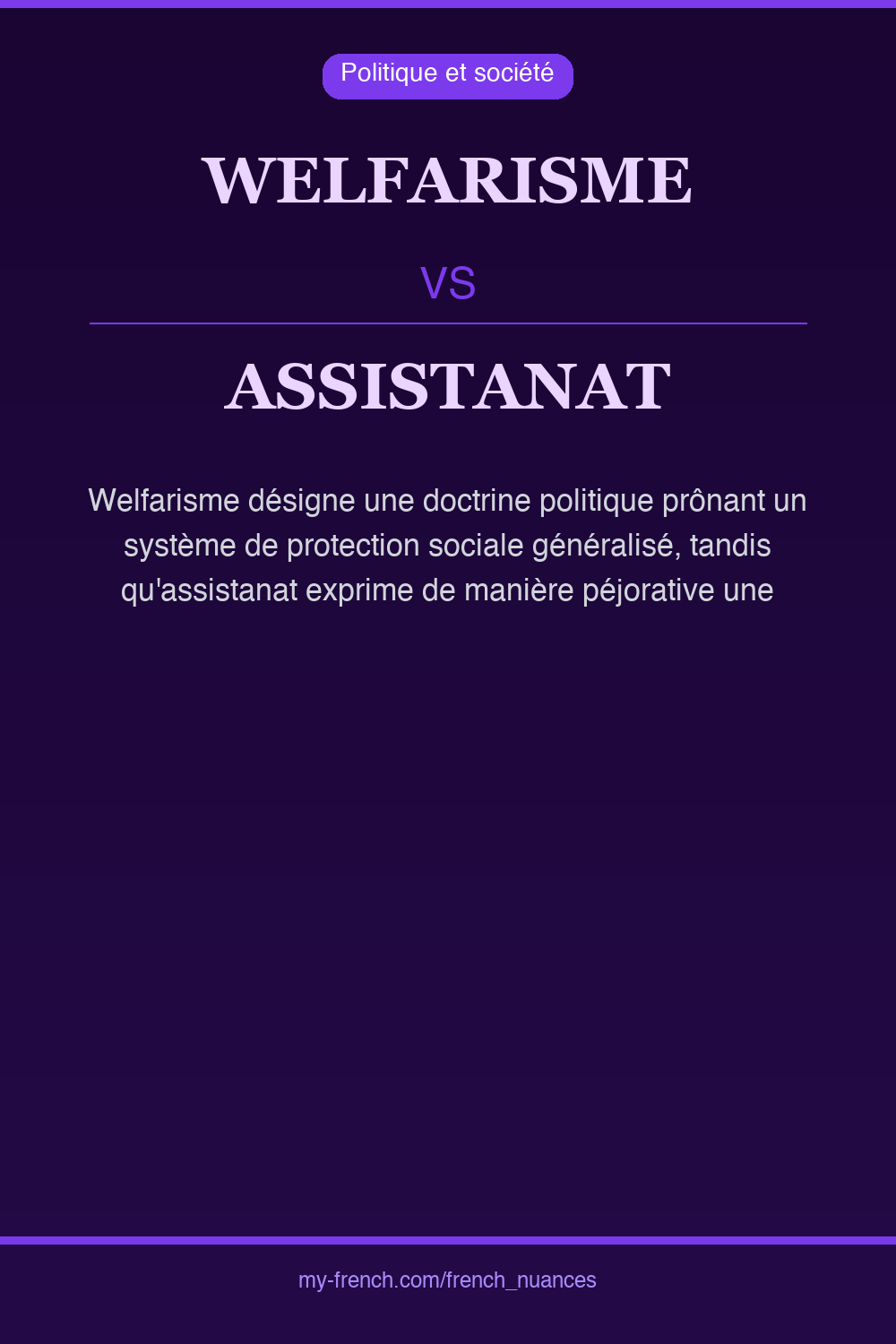 welfarisme vs assistanat : quelle nuance ?
