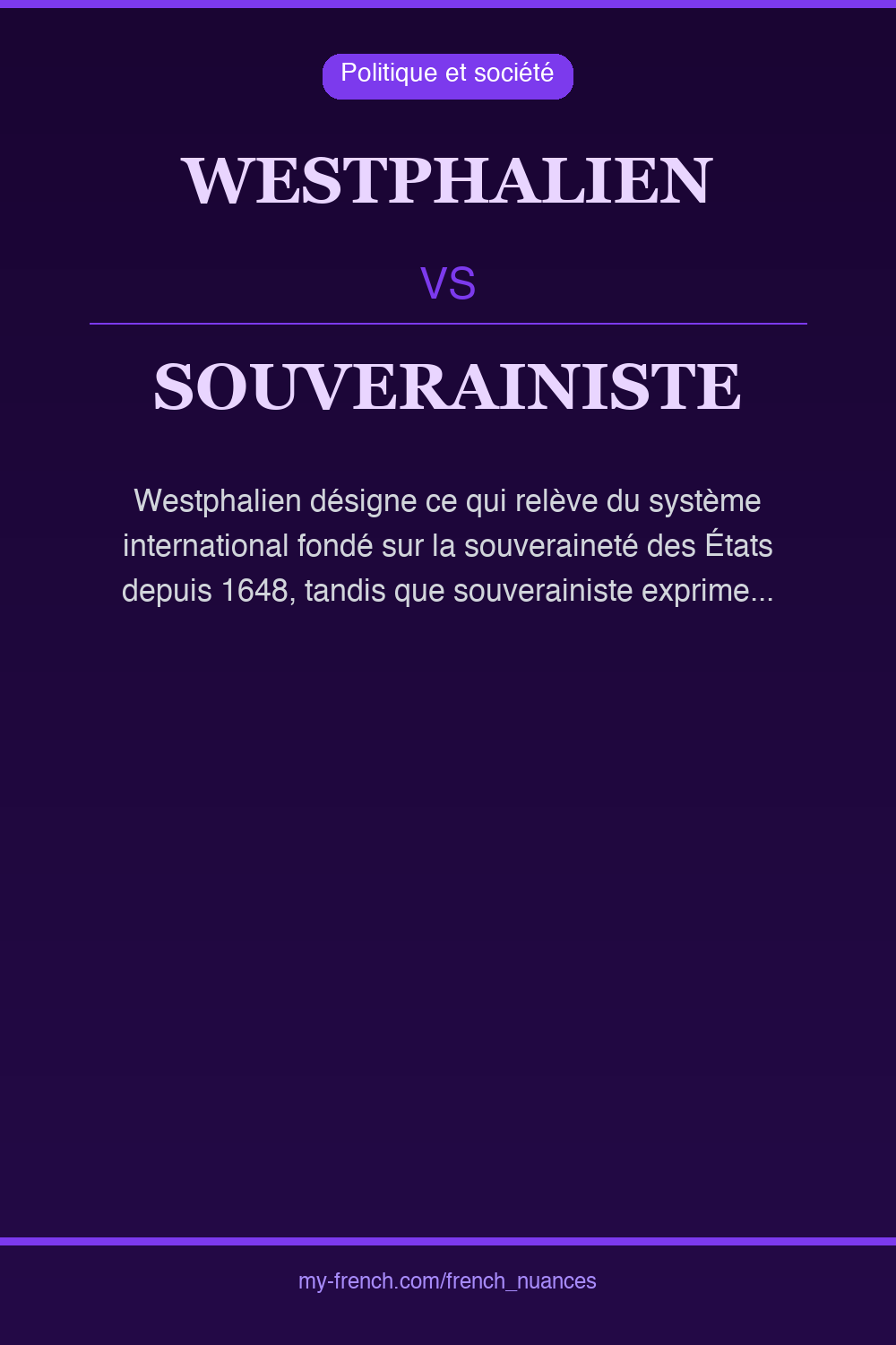 westphalien vs souverainiste : quelle nuance ?
