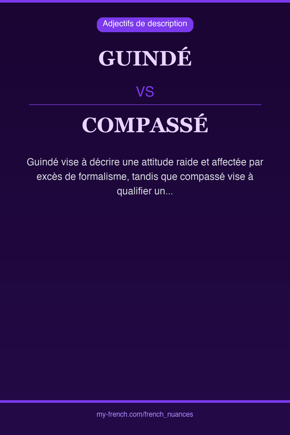 guindé vs compassé : quelle nuance ?