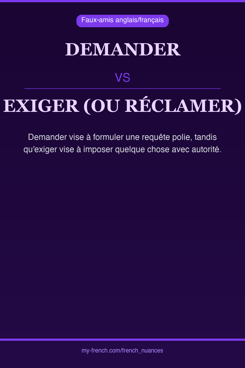 demander vs exiger (ou réclamer) : quelle nuance ?