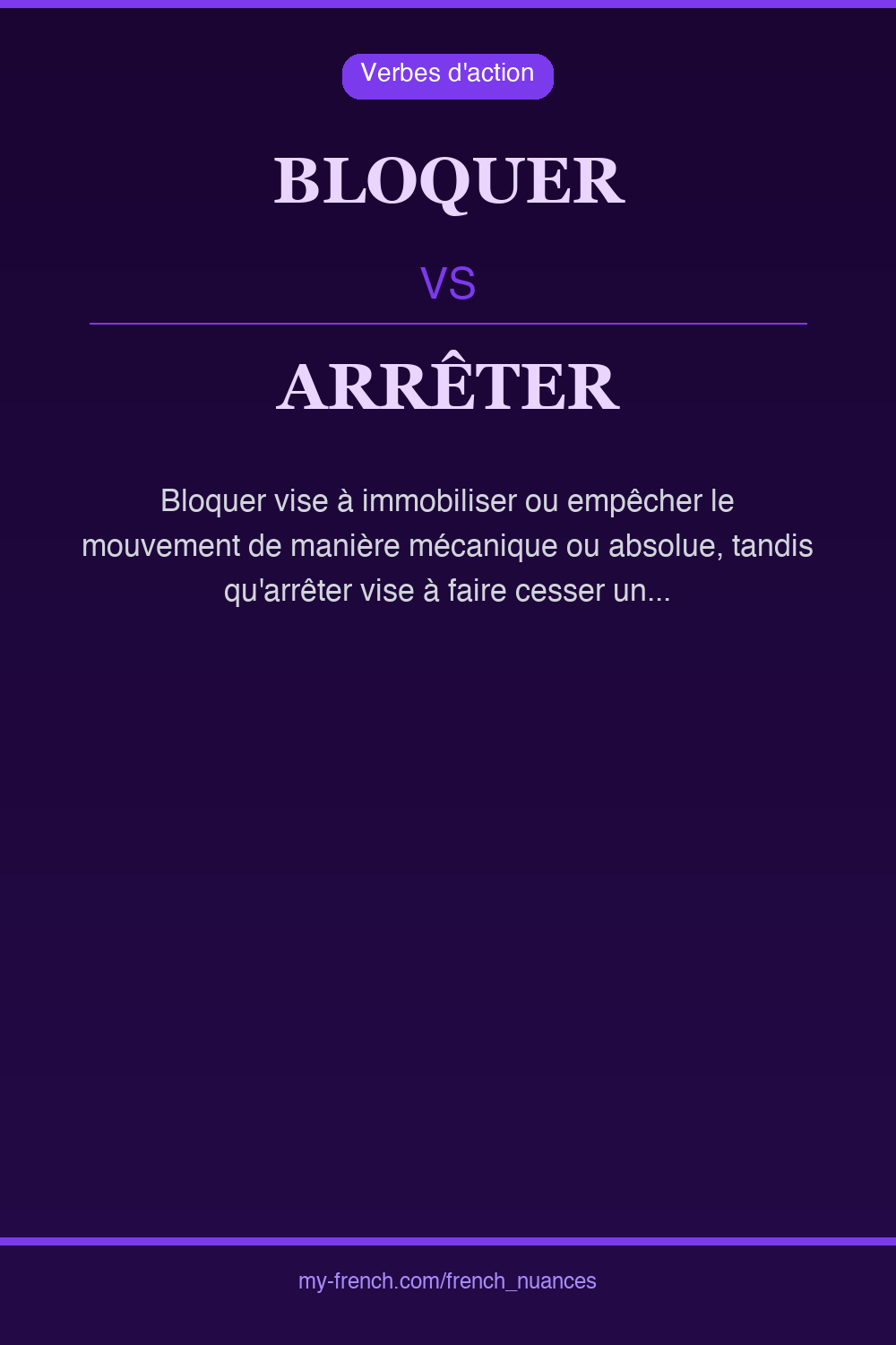 bloquer vs arrêter : quelle nuance ?