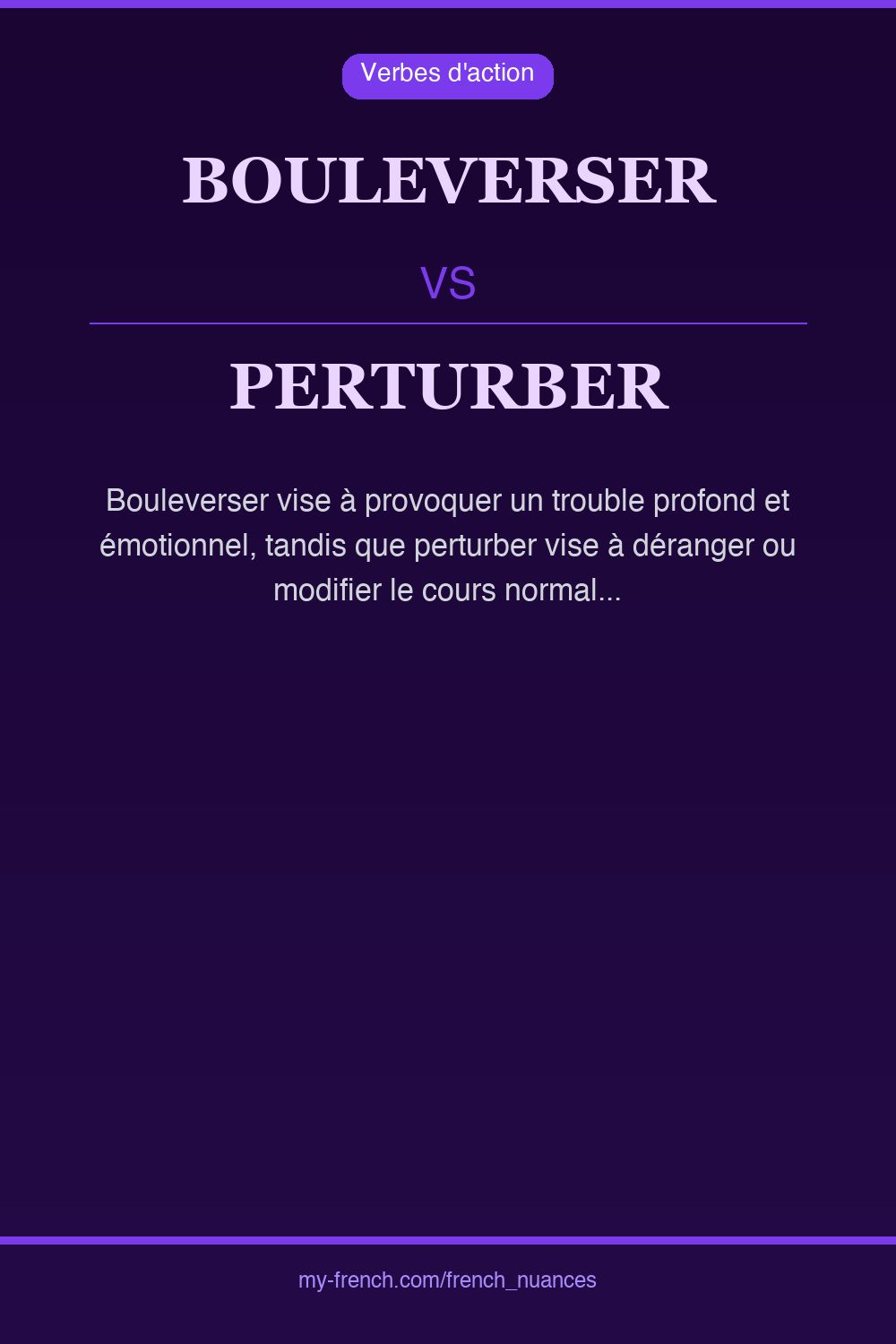 bouleverser vs perturber : quelle nuance ?