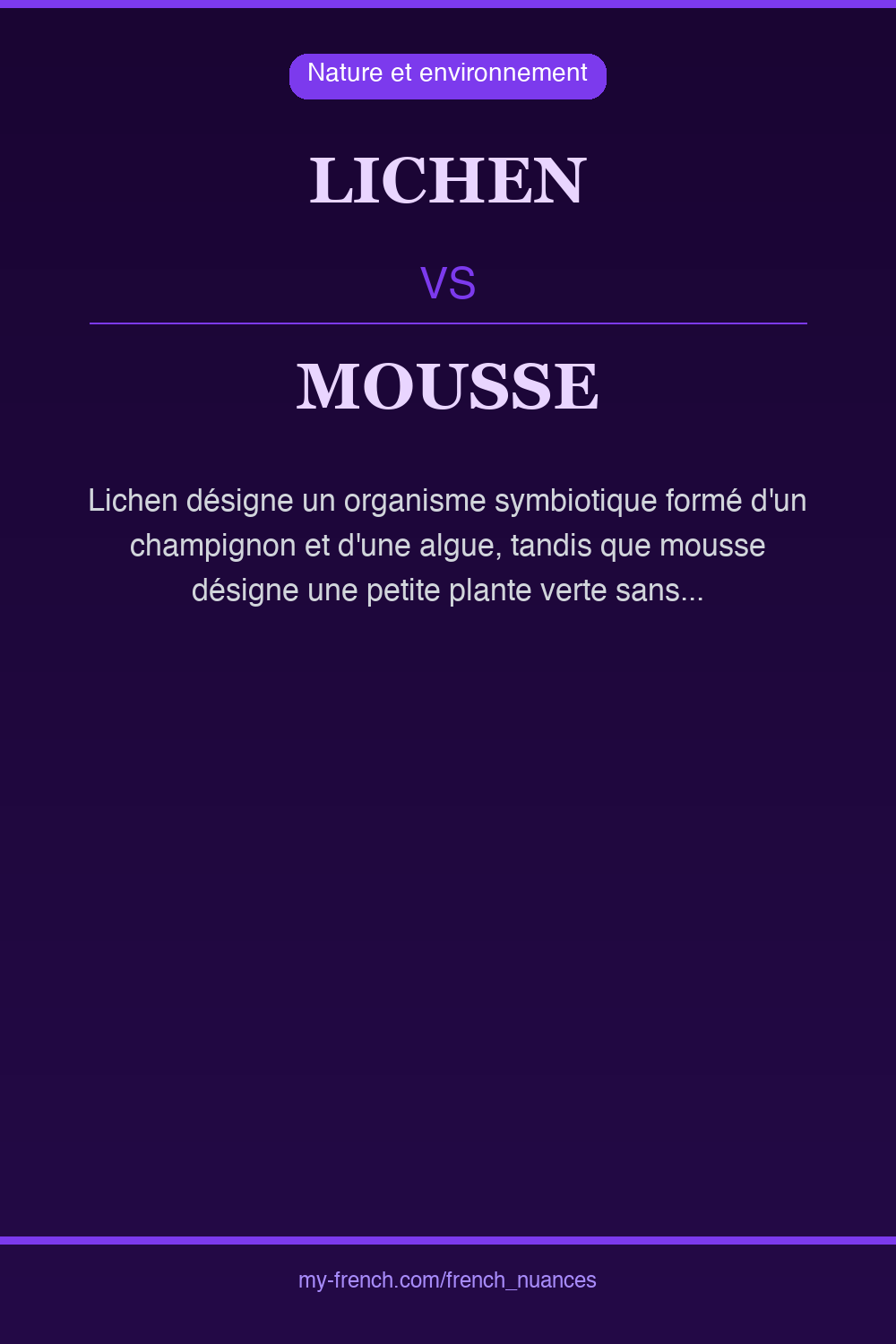 lichen vs mousse : quelle nuance ?