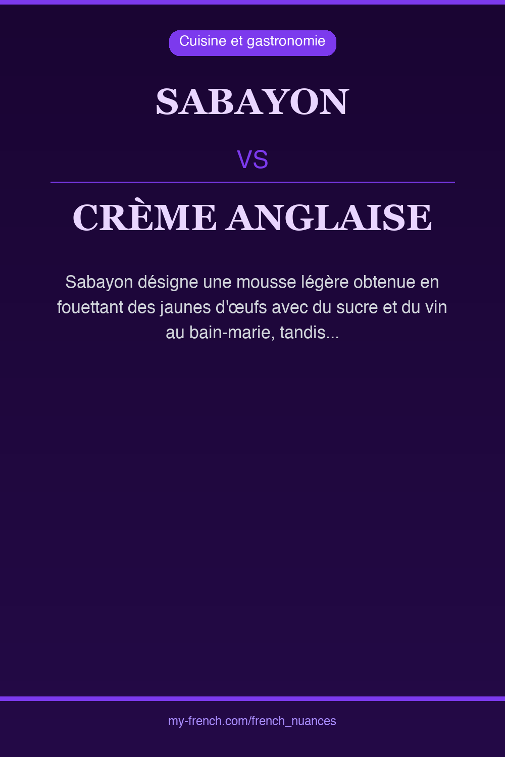 sabayon vs crème anglaise : quelle nuance ?
