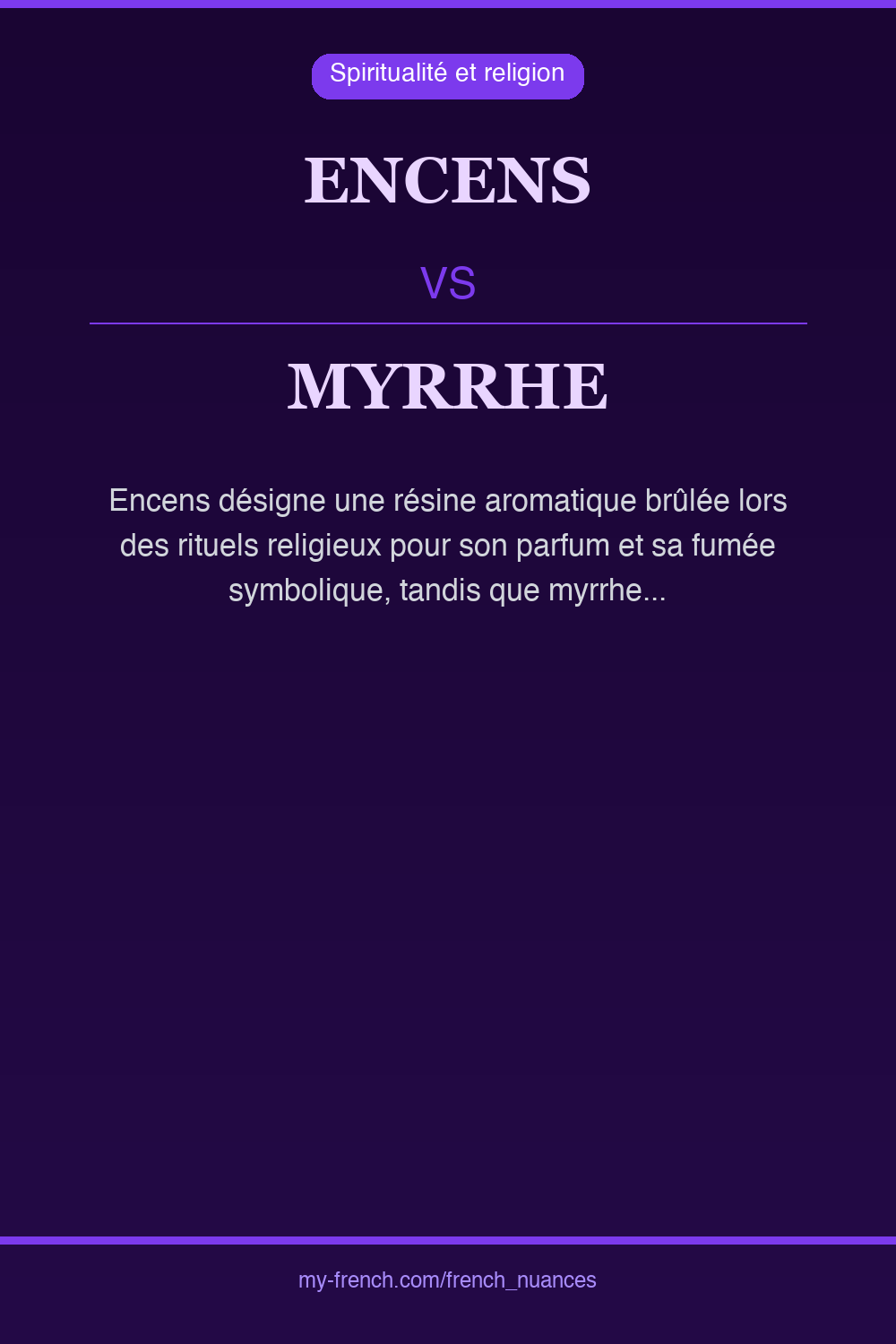 encens vs myrrhe : quelle nuance ?
